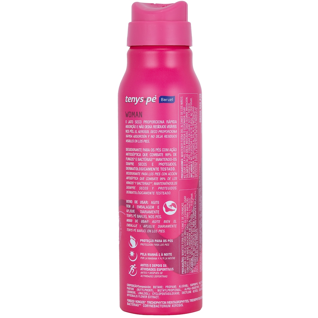 Imagem 2 do produto Desodorante para os Pés Tenys Pé Baruel Woman - Jato Seco - 150ml