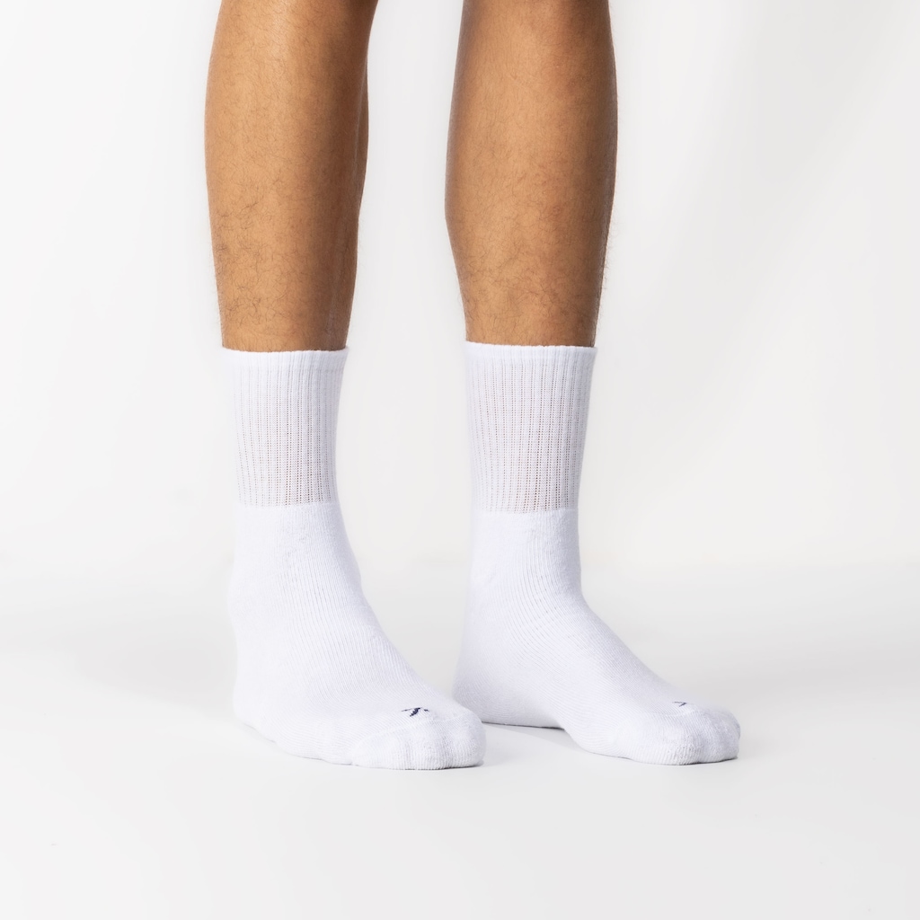 Imagem 3 do produto Kit 3 Pares de Meias Atoalhadas Cano Médio Tamanho 39-44 Casual Oxer Adulto