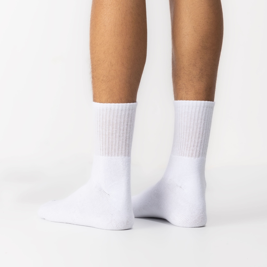 Imagem 4 do produto Kit 3 Pares de Meias Atoalhadas Cano Médio Tamanho 39-44 Casual Oxer Adulto