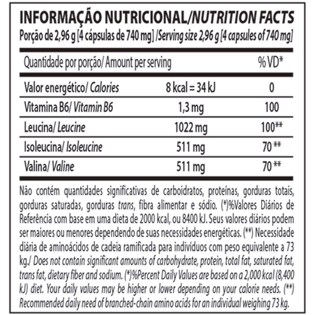 Imagem 2 do produto BCAA 2044 mg Integralmédica - 90 Cápsulas