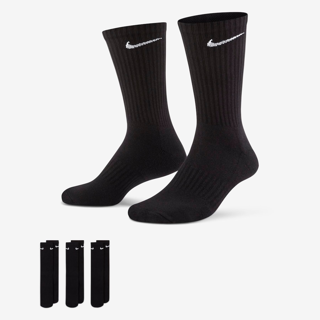 Imagem 2 do produto Kit de Meias Nike Everyday Cushioned Crew Cano Alto Unissex