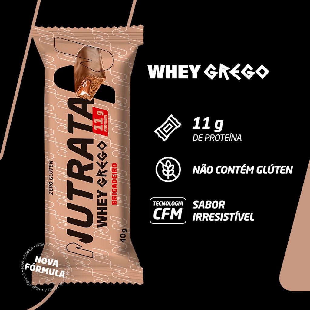 Imagem 3 do produto Whey Grego Bar Nutrata - Brigadeiro - 40g