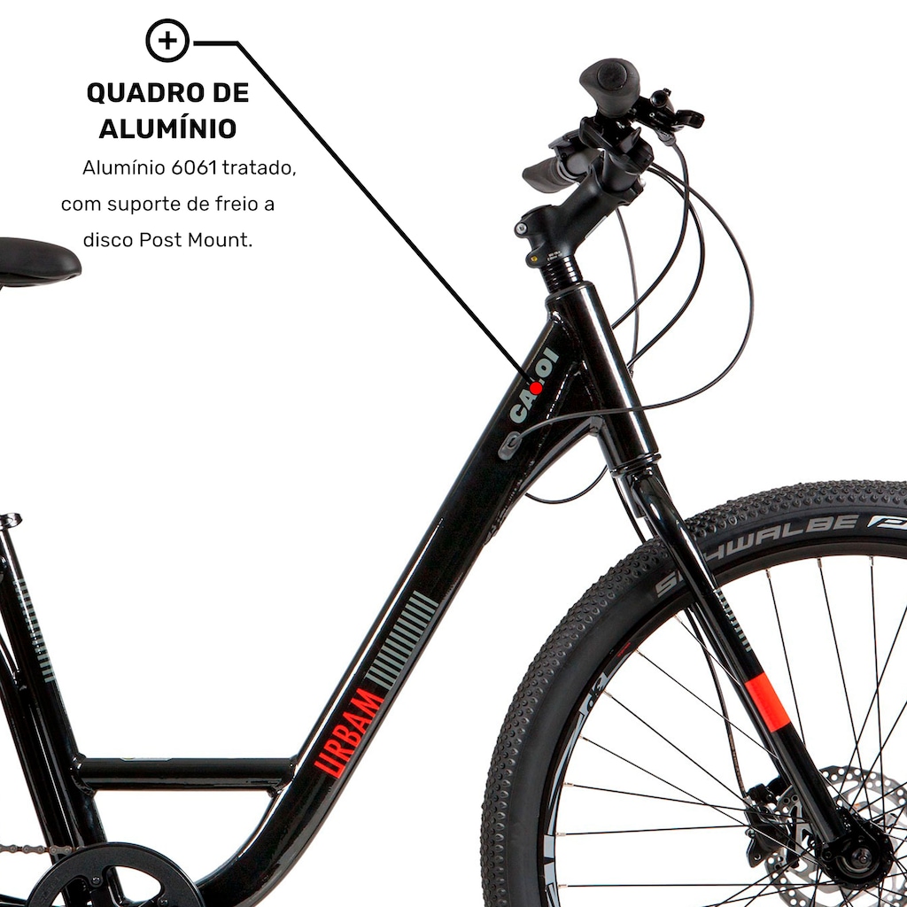 Imagem 3 do produto Bicicleta Elétrica Caloi E-Vibe Urbam - Aro 27,5 - Motor 350 W - Freios Hidráulico Shimano