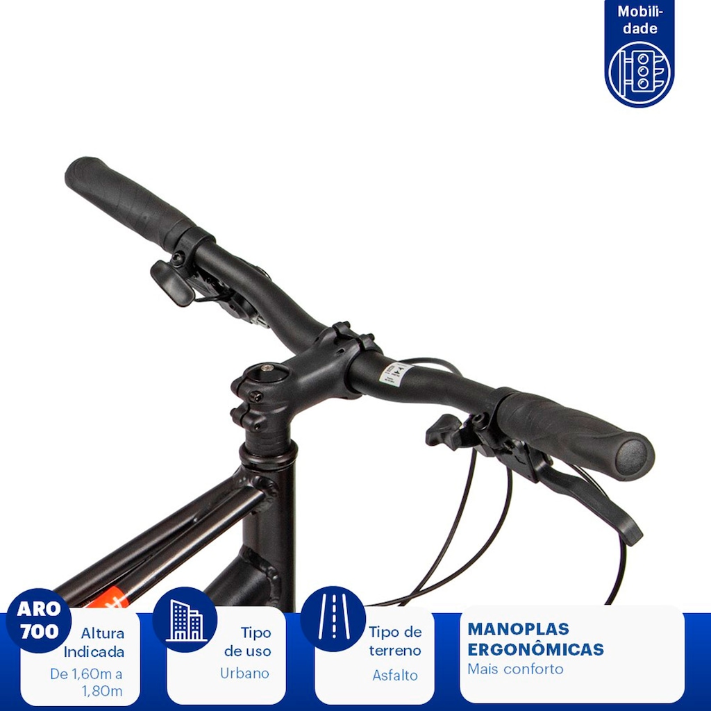Imagem 3 do produto Bicicleta Caloi Urbam 700 - Aro 700 - Freio V-Brake - Câmbio Traseiro Shimano - 21 Marchas