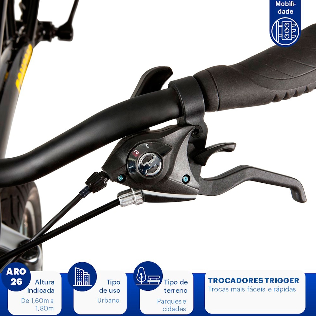 Imagem 2 do produto Bicicleta Caloi 400 Comfort M - Aro 26 - Freios V-Brake - Câmbio Traseiro Shimano - 21 Marchas