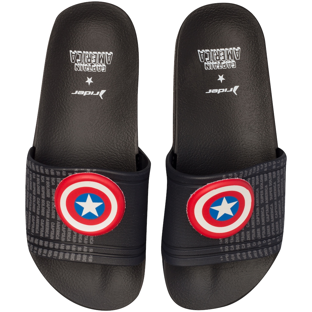 Imagem 1 do produto Chinelo Grendene Rider Marvel Capitão América Full 86 - Slide - Infantil
