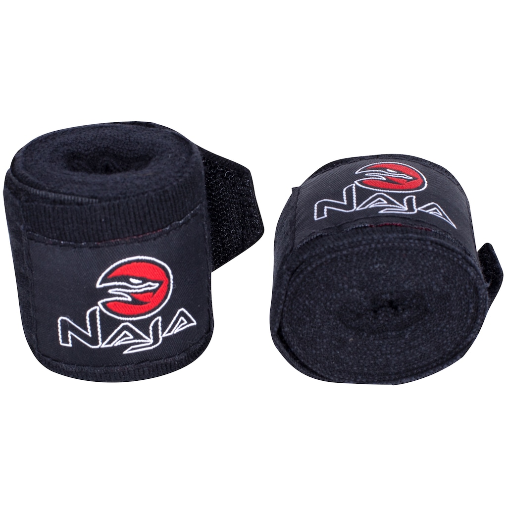 Imagem 4 do produto Kit de Boxe Naja: Bandagem + Protetor Bucal + Luvas de Boxe Black - 10 OZ - Adulto