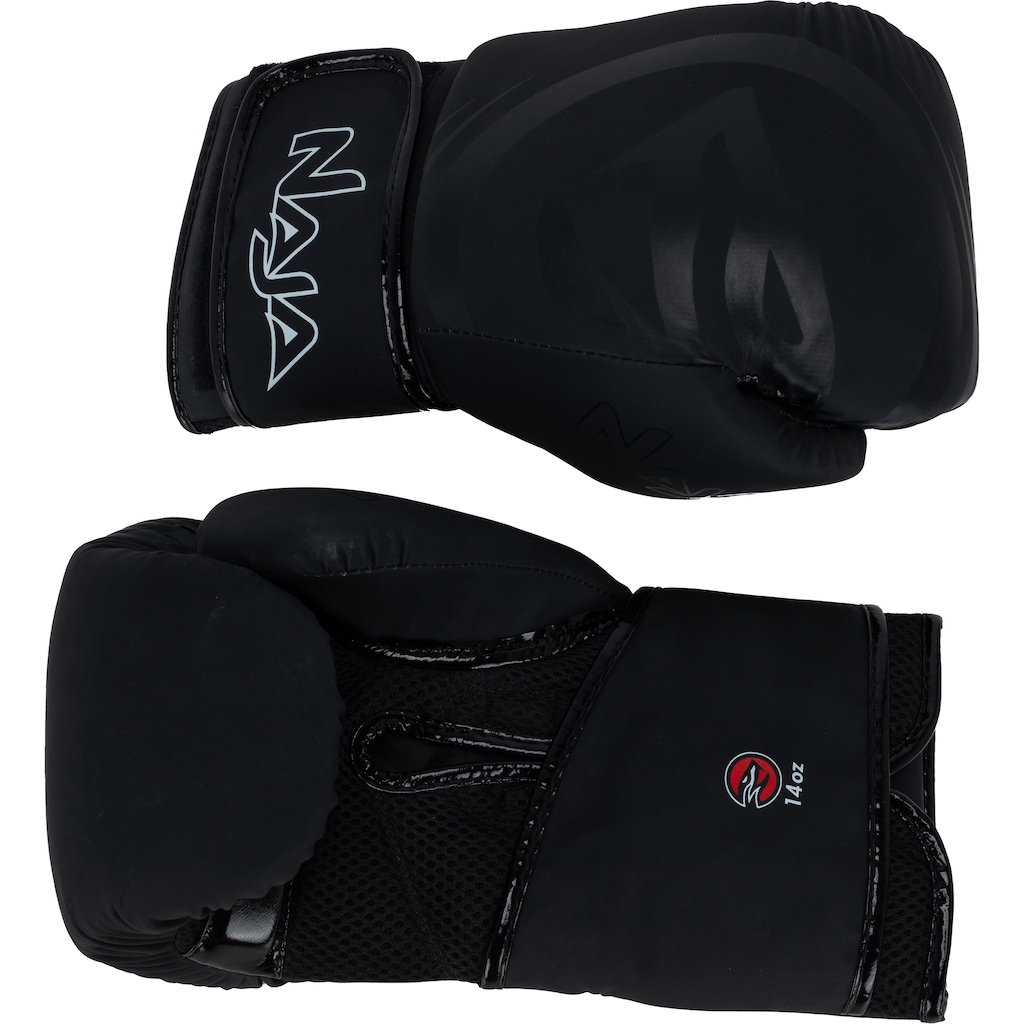Imagem 4 do produto Kit de Boxe Naja: Bandagem + Protetor Bucal + Luvas de Boxe Black - 14 OZ - Adulto