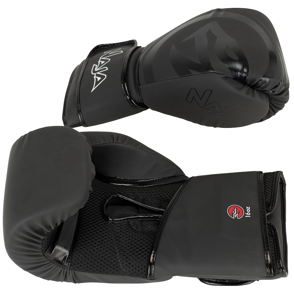 Imagem 5 do produto Kit de Boxe Naja: Bandagem + Protetor Bucal + Luvas de Boxe Black - 16 OZ - Adulto