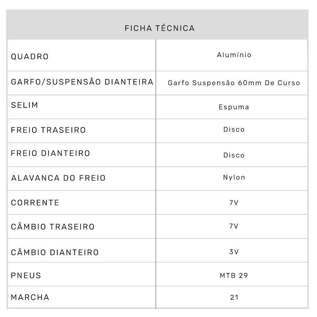 Imagem 2 do produto Mountain Bike South Bike Voltz - Aro 29 - Freio a Disco - 21 Marchas