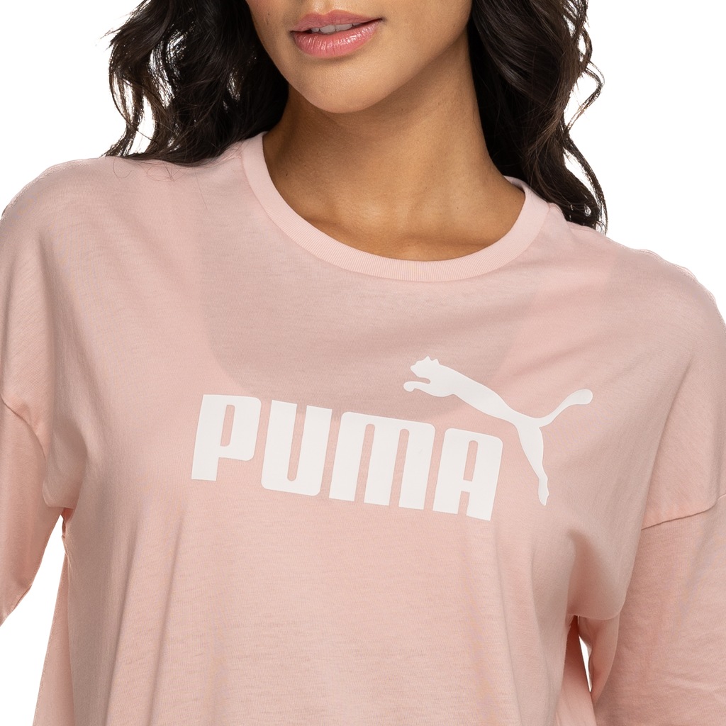 Imagem 3 do produto Blusa Feminina Manga Curta Cropped Puma Essentials Logo Tee