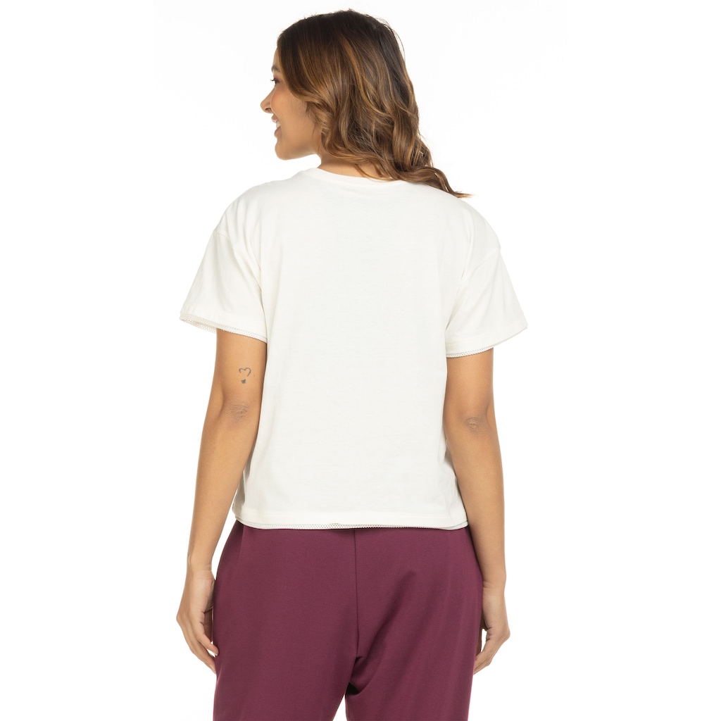Imagem 2 do produto Blusa Cropped Manga Curta Oxer Barra Mesh - Feminina
