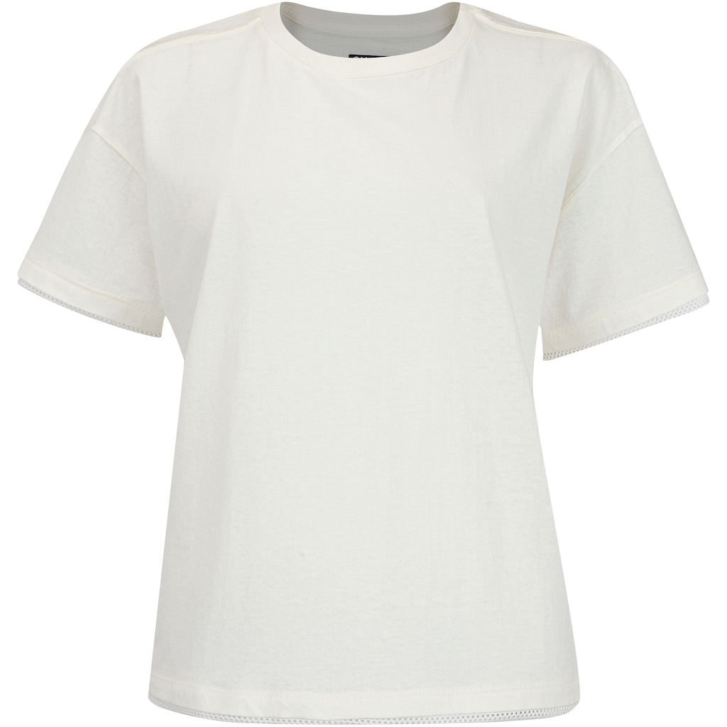 Imagem 4 do produto Blusa Cropped Manga Curta Oxer Barra Mesh - Feminina