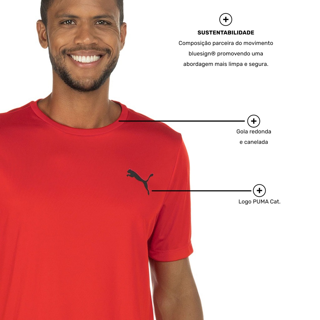 Imagem 3 do produto Camiseta Puma Manga Curta Active Small Logo - Masculina