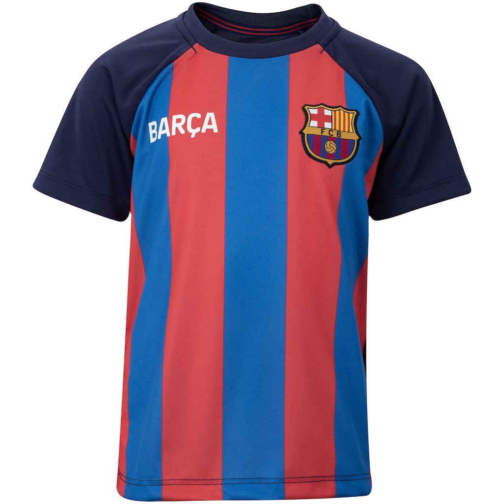 Imagem 2 do produto Kit de Uniforme de Futebol Infantil do Barcelona Camisa e Calção