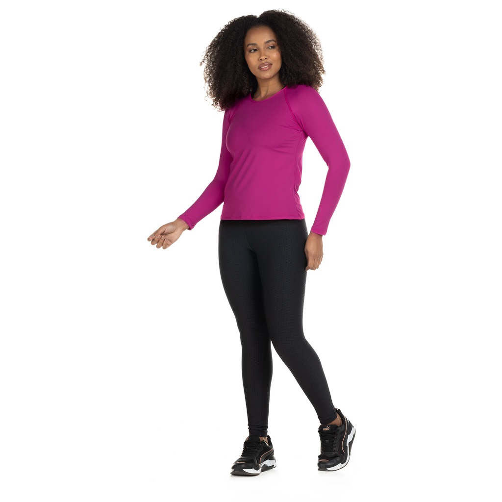 Imagem 3 do produto Camiseta Manga Longa Cava Raglan Oxer com Proteção Solar UV Básica - Feminina