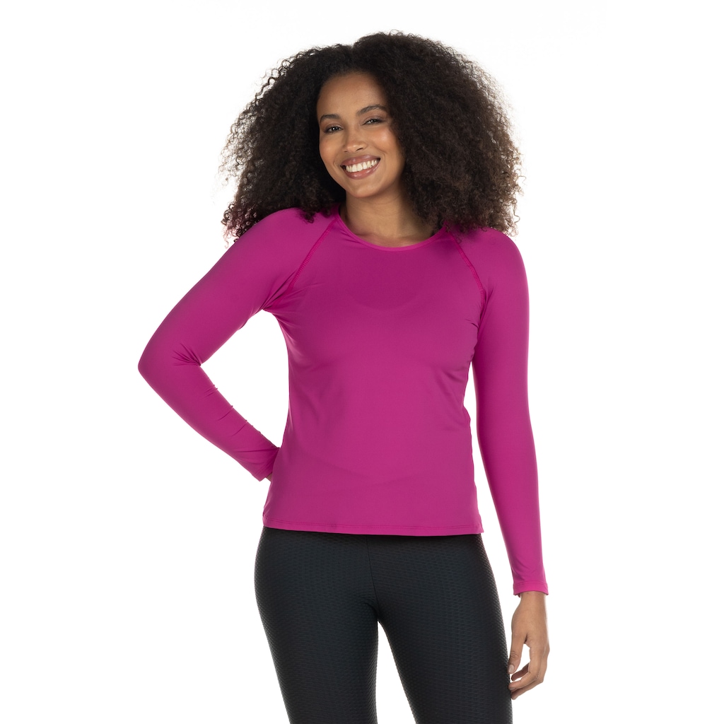 Imagem 1 do produto Camiseta Manga Longa Cava Raglan Oxer com Proteção Solar UV Básica - Feminina