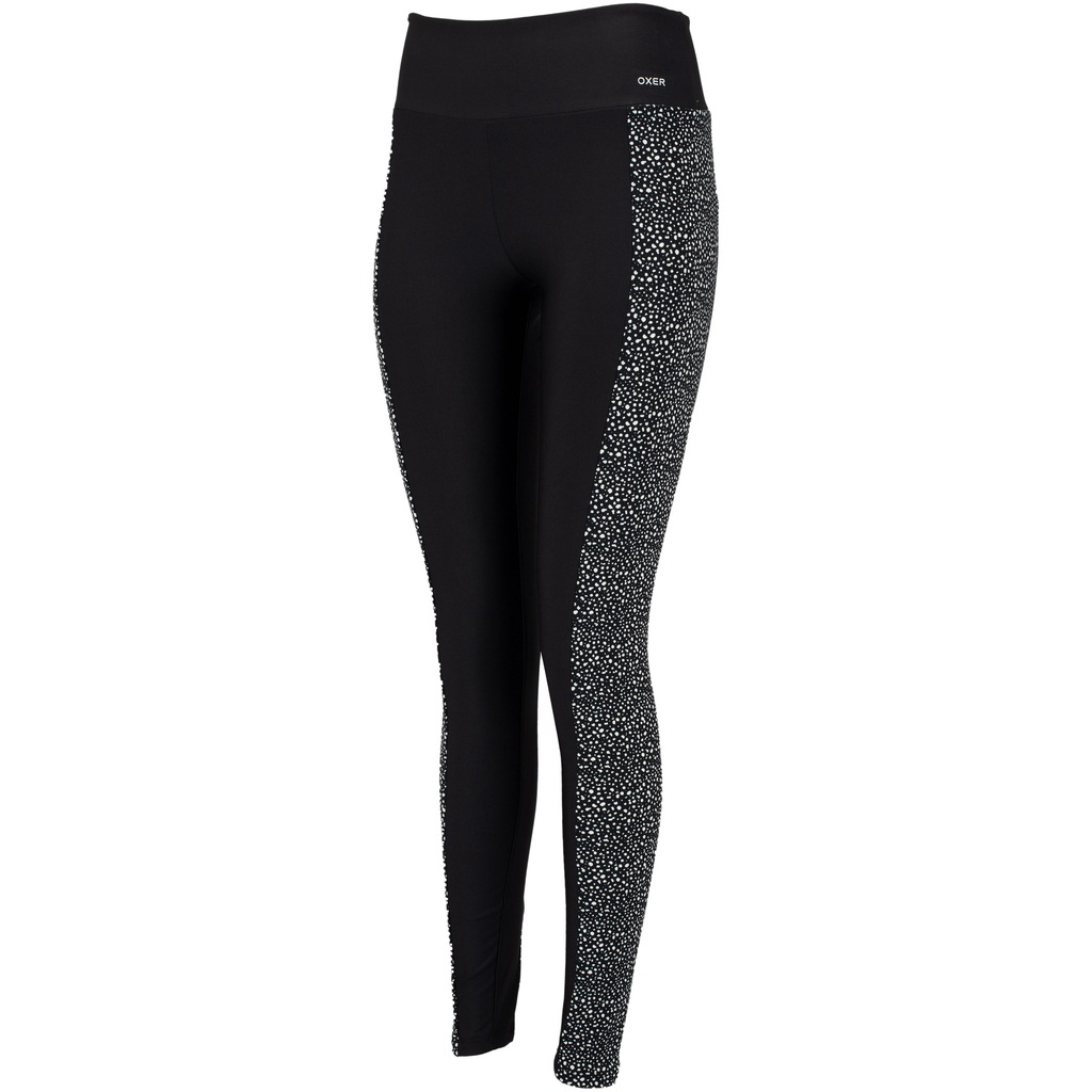 Imagem 4 do produto Calça Legging Feminina Oxer Recorte Estampa Poá com Baixa Compressão Cós Médio