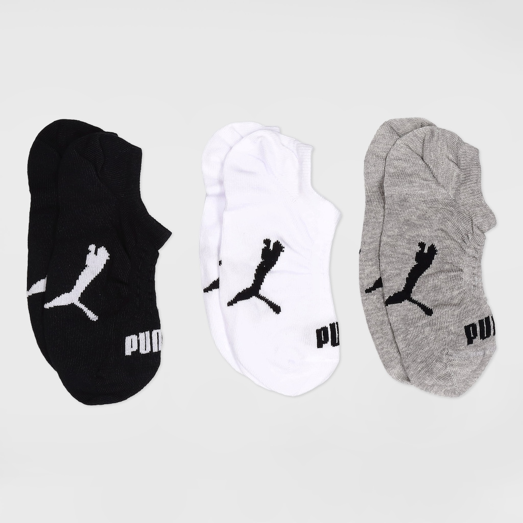 Imagem 1 do produto Kit de Meias Puma Esportiva Sapatilha com 3 Pares 34 a 39 - Feminina
