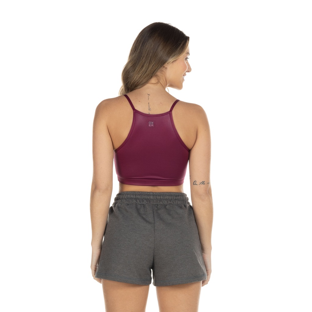 Imagem 2 do produto Top Fitness Sem Bojo Oxer Média Sustentação Cirre Recorte Lateral - Adulto