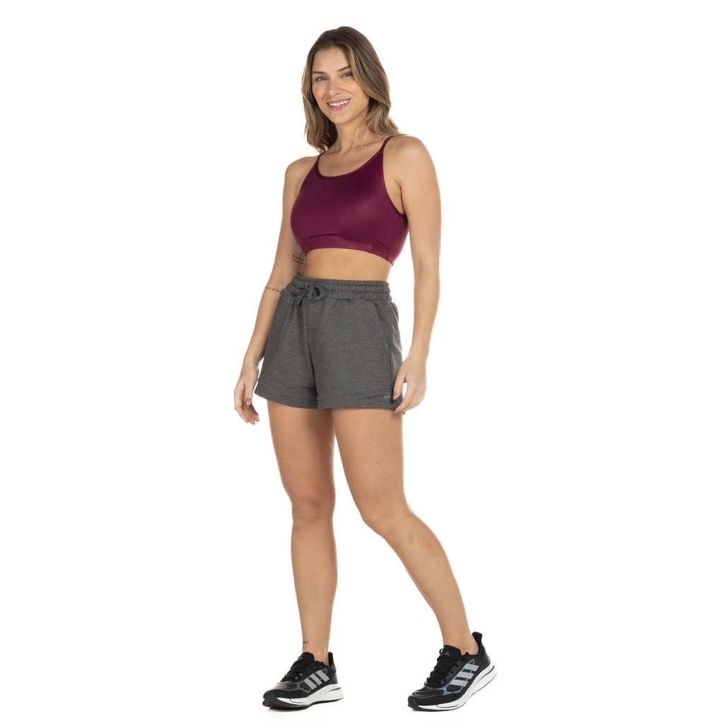 Imagem 3 do produto Top Fitness Sem Bojo Oxer Média Sustentação Cirre Recorte Lateral - Adulto