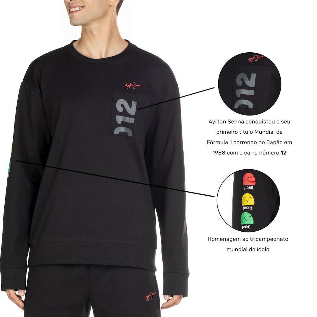 Imagem 2 do produto Blusão Ayrton Senna Masculino O12