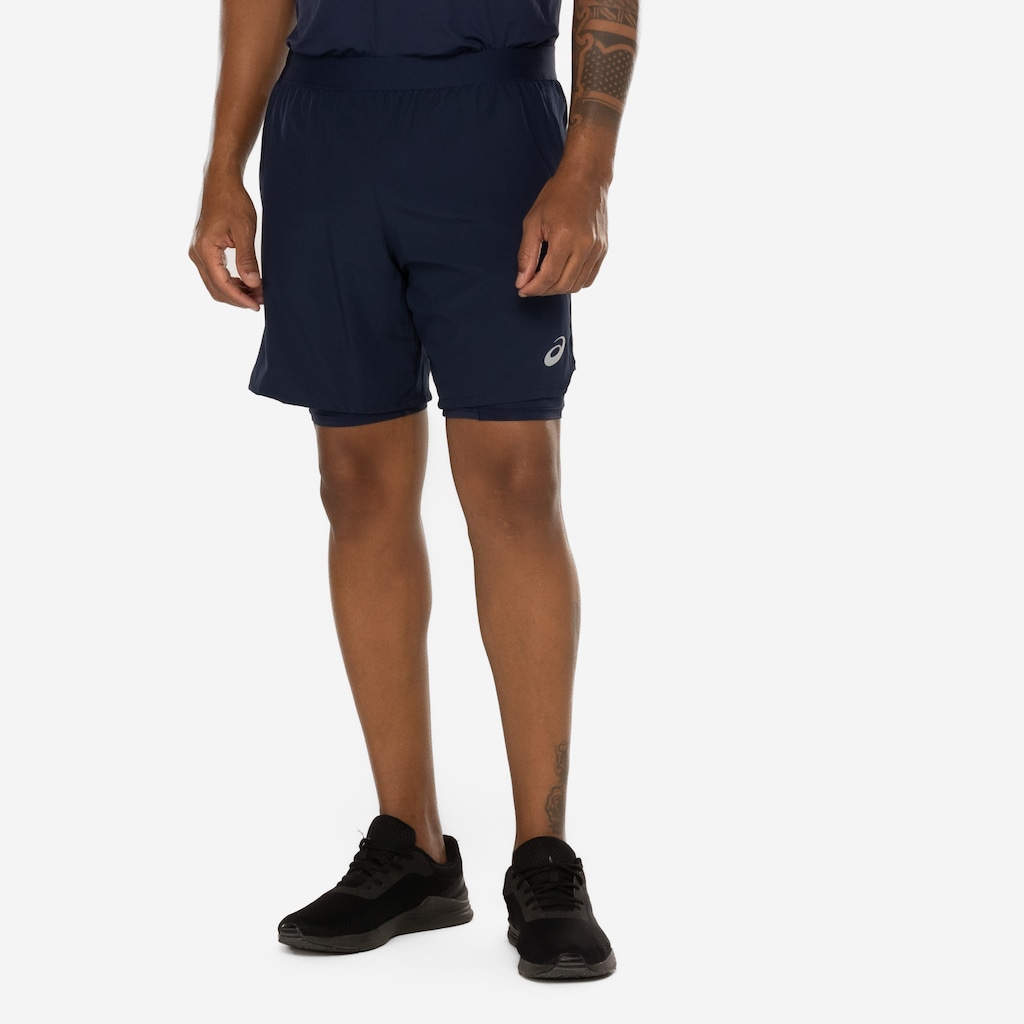 Imagem 3 do produto Bermuda ASICS Masculina 7" 2 Em 1 Mesh Lateral