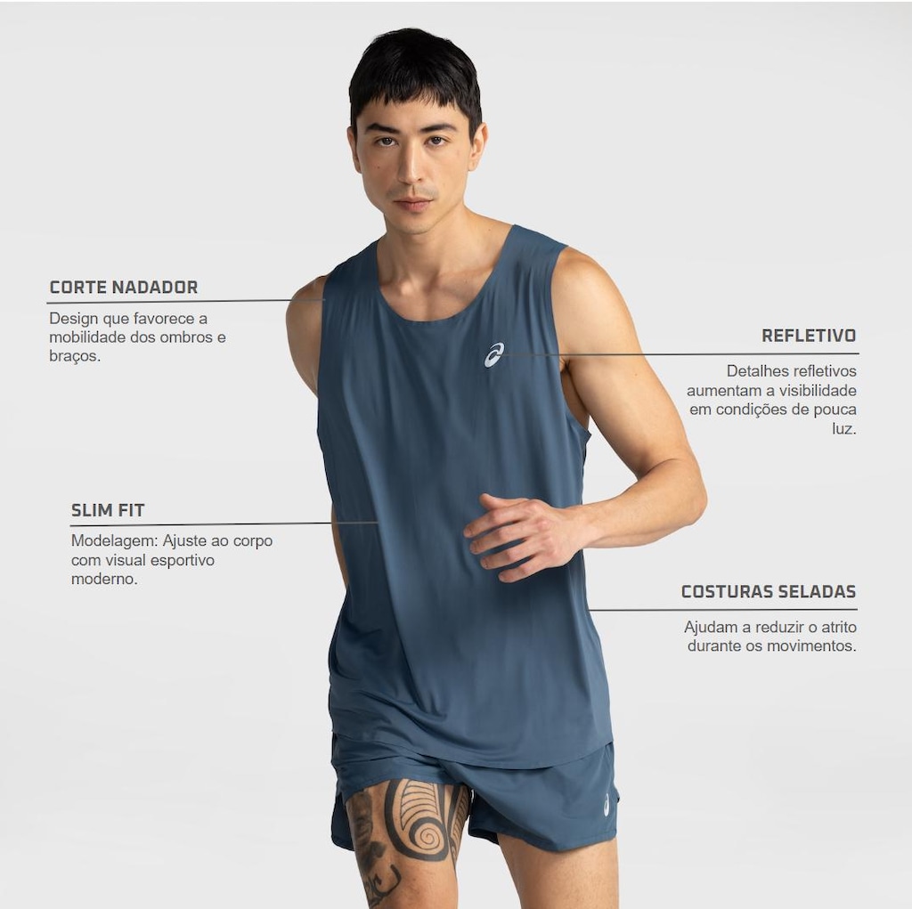 Imagem 2 do produto Camiseta Regata ASICS Selada - Masculina