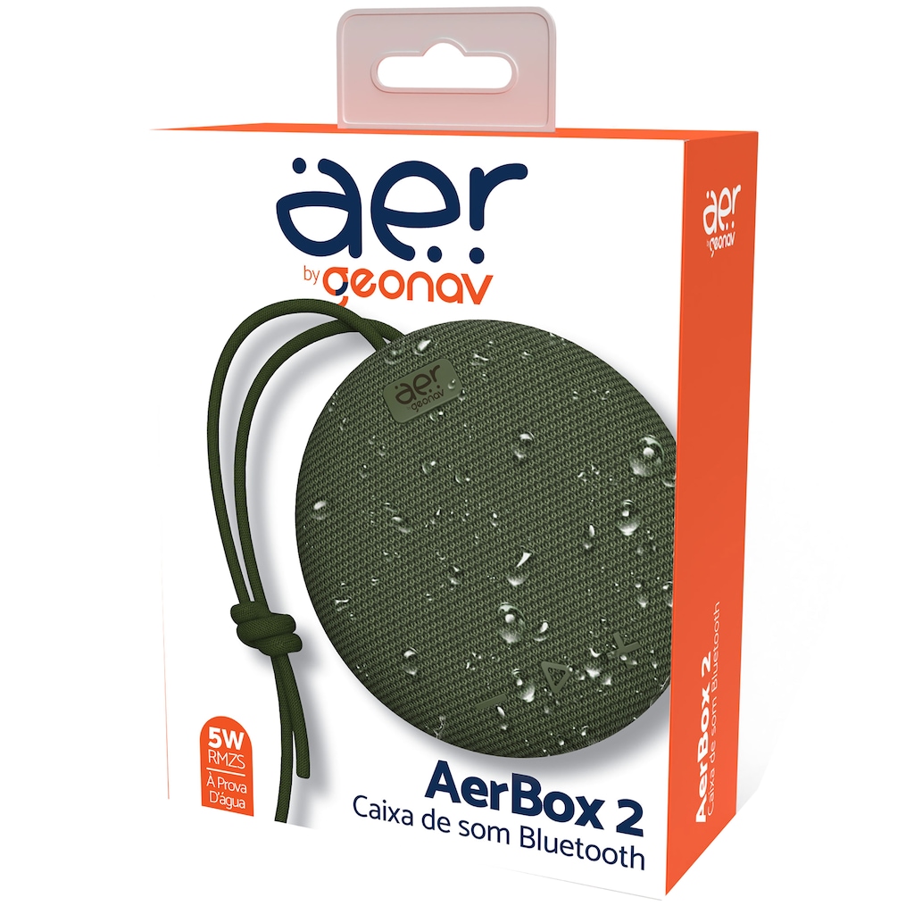Imagem 1 do produto Caixa de Som Bluetooth Aer Geonav Aerbox 2 5W RMS à Prova D'água