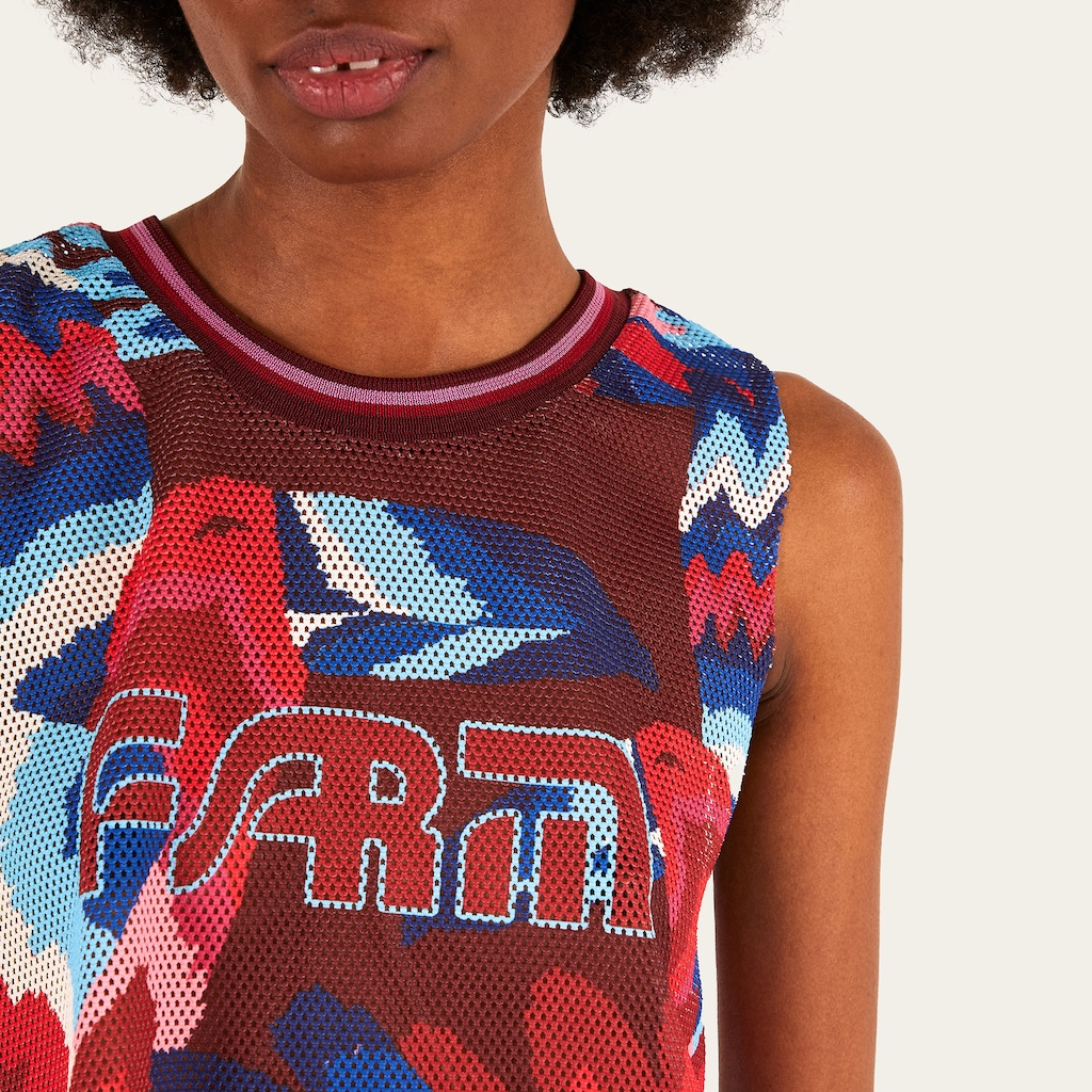 Imagem 5 do produto Camiseta Regata Feminina Farm Tela Chevron Tucanos