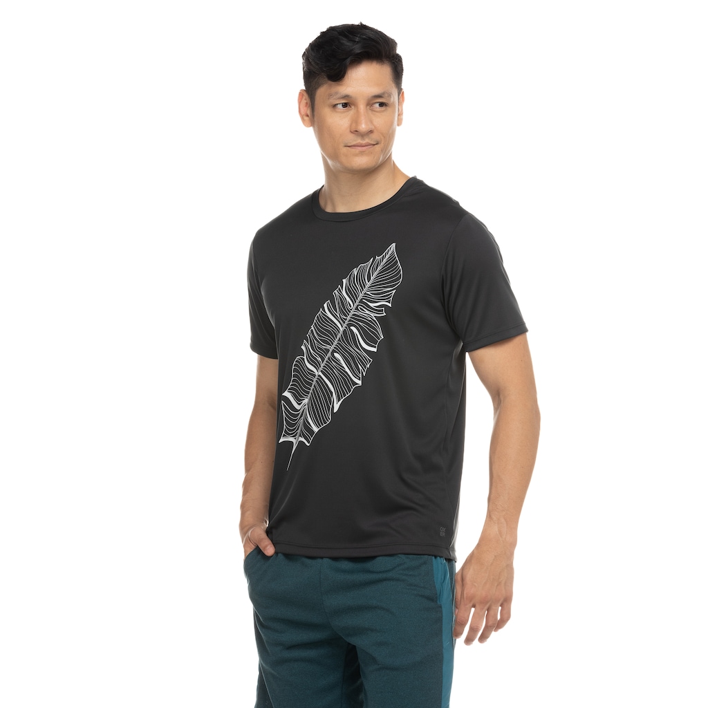 Imagem 1 do produto Camiseta Masculina Oxer Manga Curta Cava Tradicional Estampa Folha