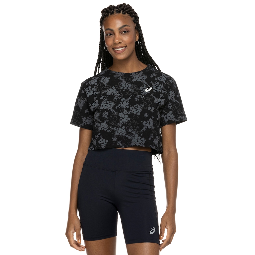 Imagem 1 do produto Blusa Feminina Manga Curta Cropped ASICS Full Print