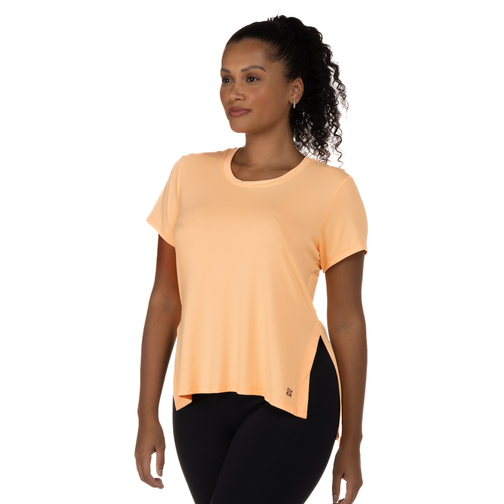 Imagem 1 do produto Camiseta Respirável Cava Tradicional Oxer Manga Curta com Abertura Lateral - Feminina