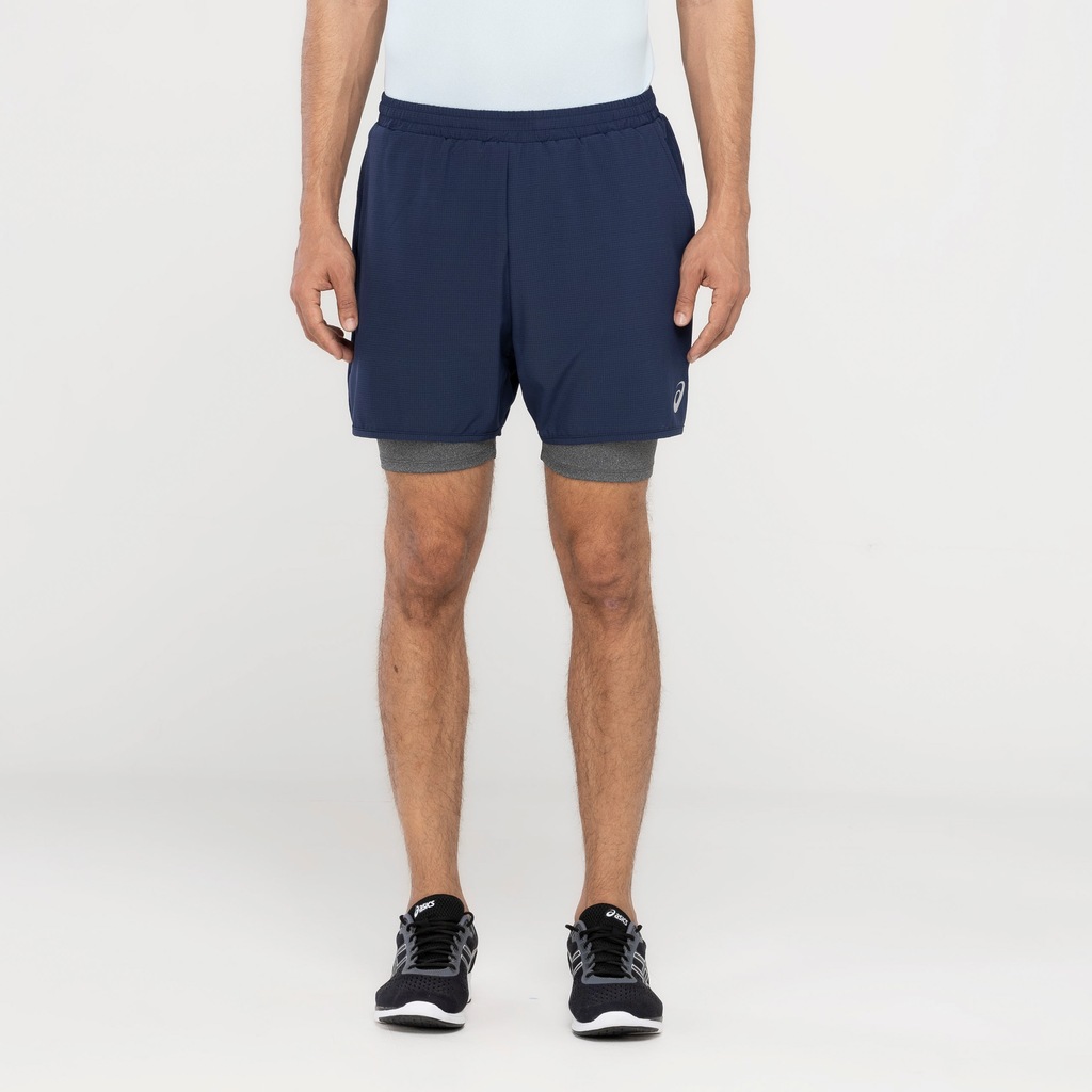 Imagem 3 do produto Bermuda Masculina ASICS 5' 2 em 1 Quadriculado