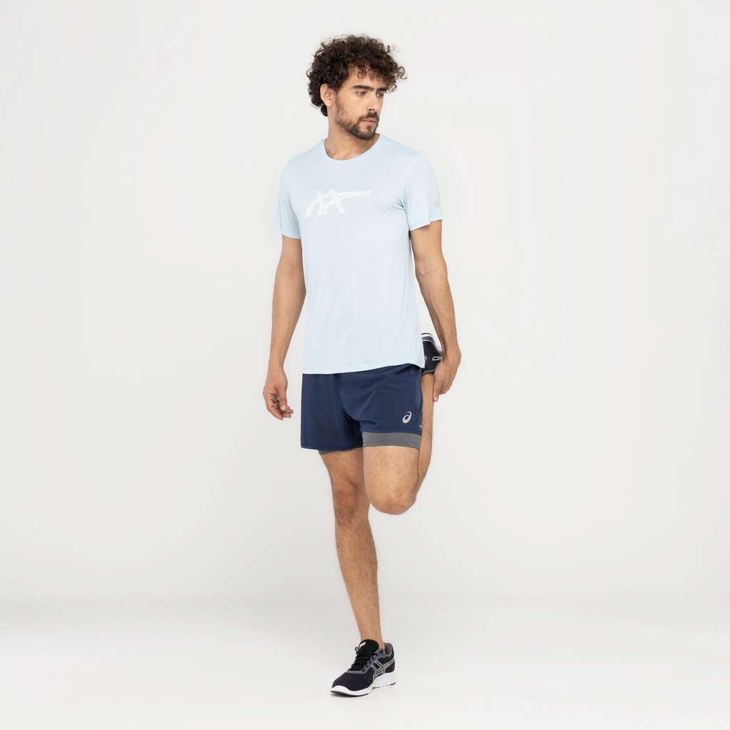 Imagem 4 do produto Bermuda Masculina ASICS 5' 2 em 1 Quadriculado