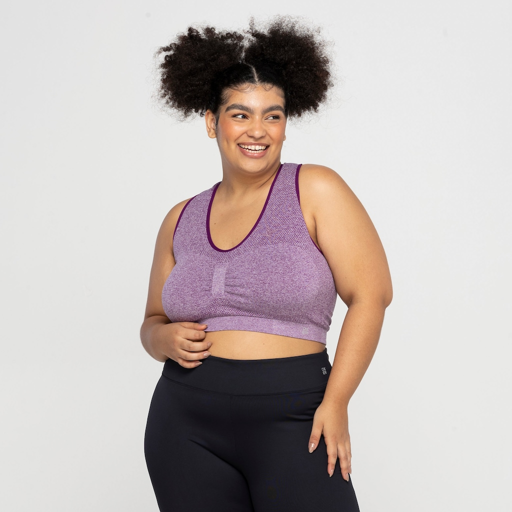 Imagem 2 do produto Top Fitness sem Bojo Oxer Baixa Sustentação Seamless Alça Cruzada - Adulto