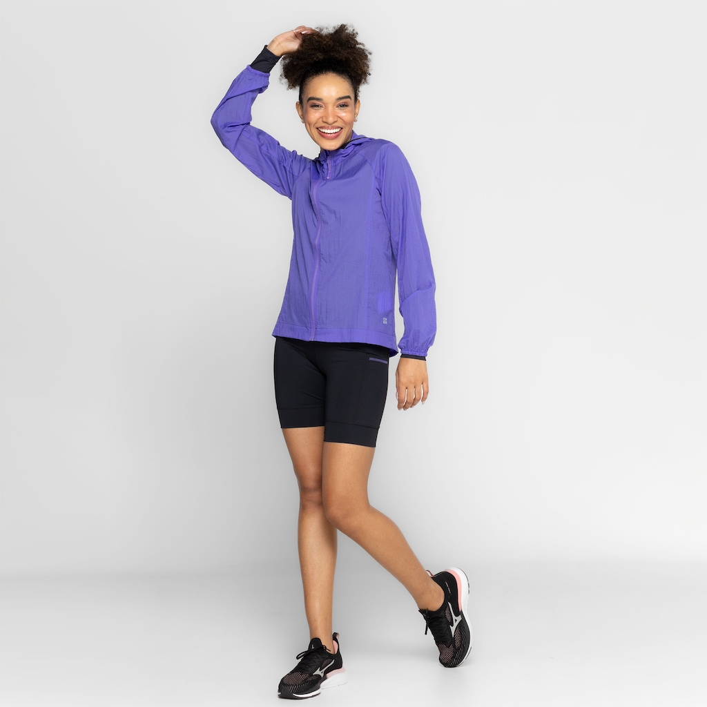 Imagem 3 do produto Jaqueta Corta-Vento Feminina Oxer com Capuz Run Faster Packable