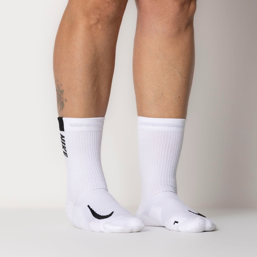 Imagem 3 do produto Kit de Meia De Corrida Nike Cano Alto Multiplier Crew - Adulto - 2 Pares