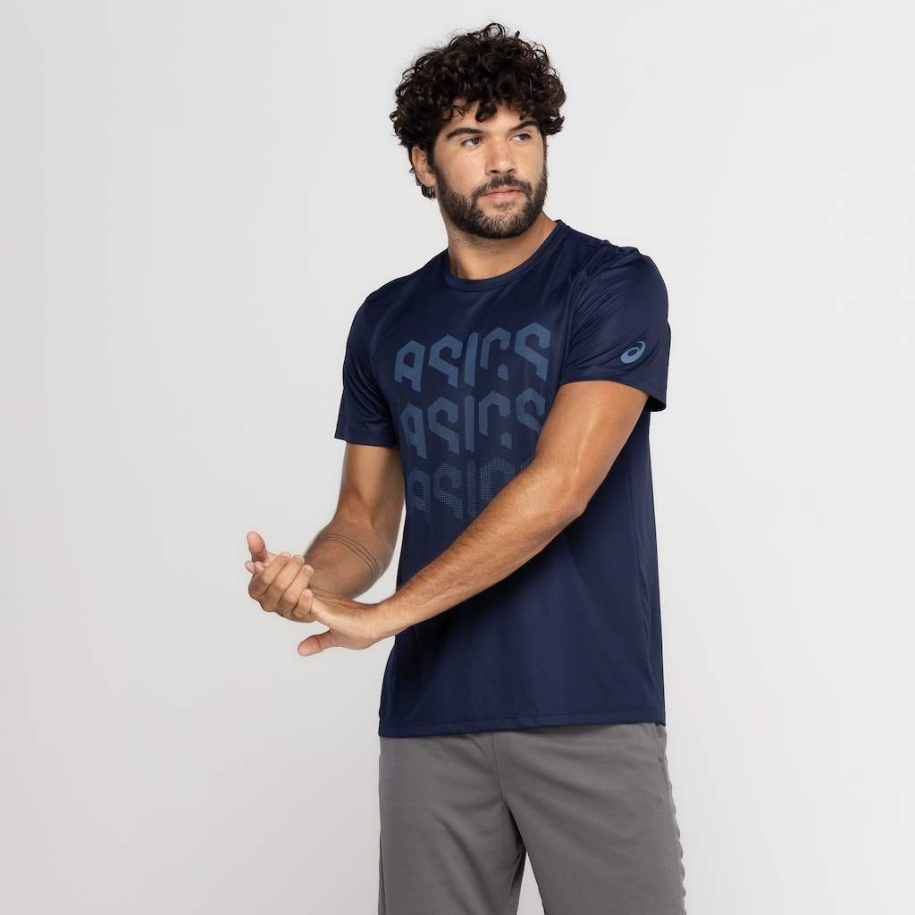 Imagem 4 do produto Camiseta Masculina ASICS Manga Curta Logo Ao Cmc Ct