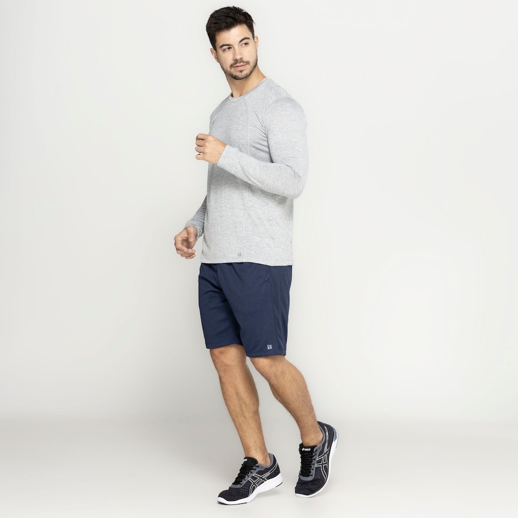 Imagem 4 do produto Camiseta Masculina Oxer Manga Longa Mescla Flat