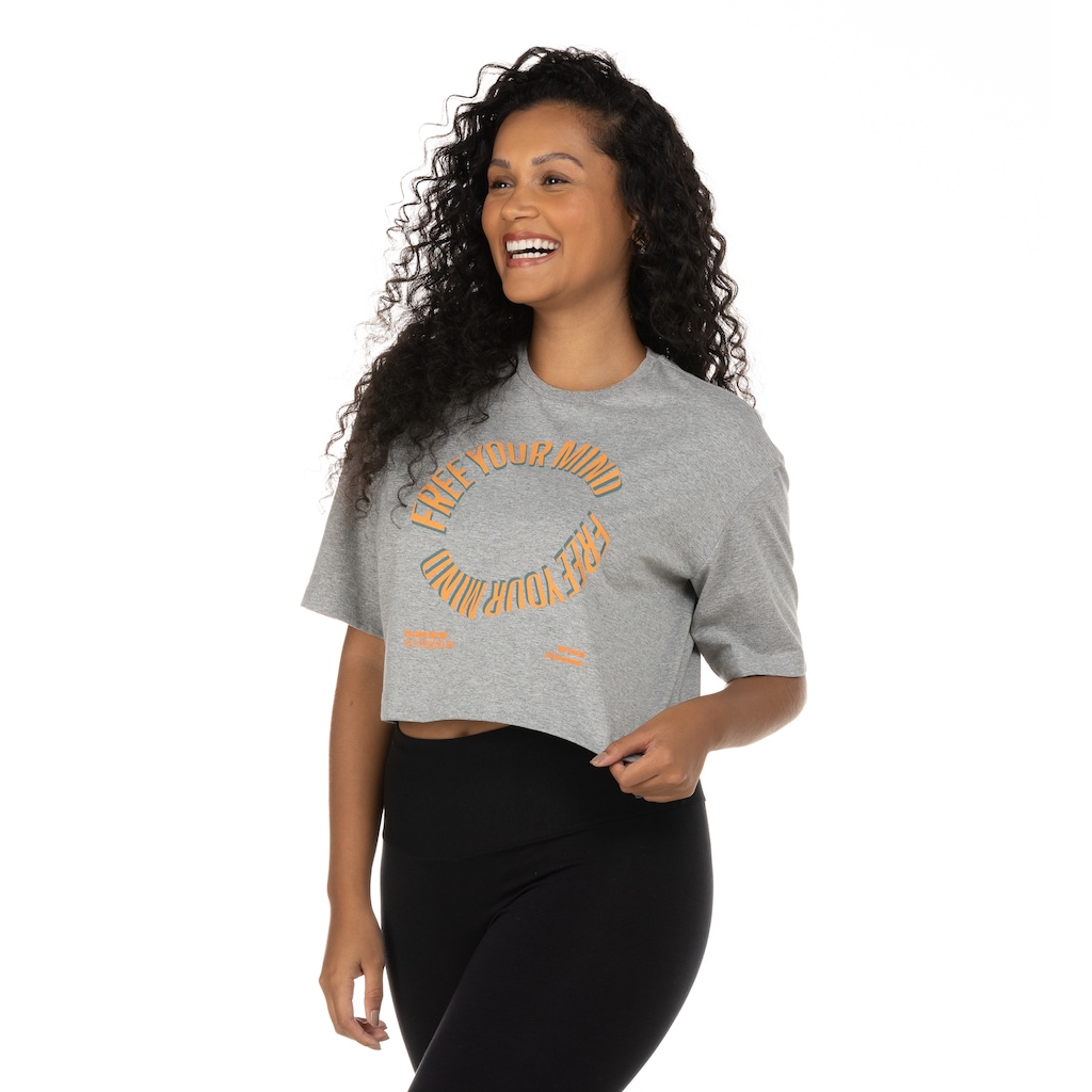 Imagem 4 do produto Blusa Cropped Oxer Feminina Estampada