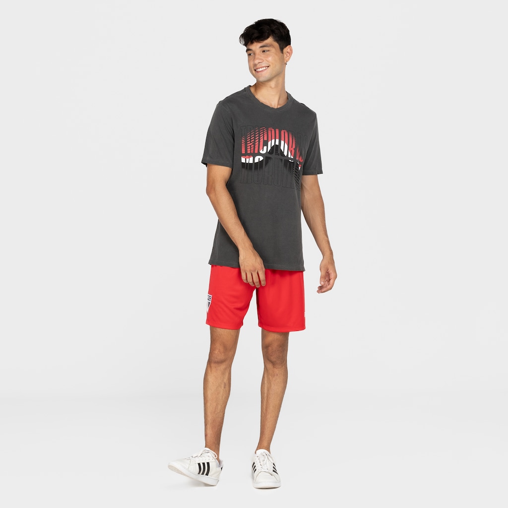 Imagem 3 do produto Camiseta do São Paulo Masculina Manga Curta Casual Tricolor