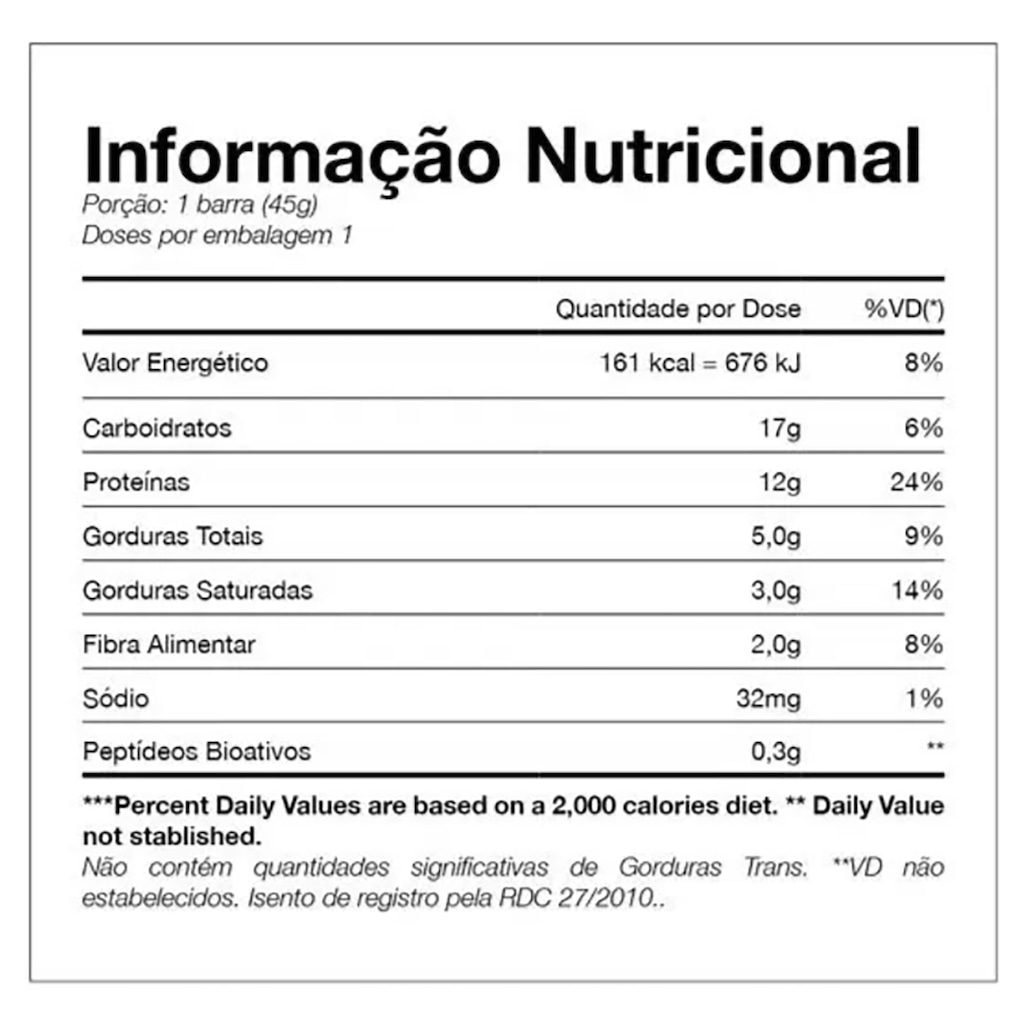 Imagem 2 do produto Barra de Proteína Black Skull Whey Bar Gourmet Cookies & Cream 45g