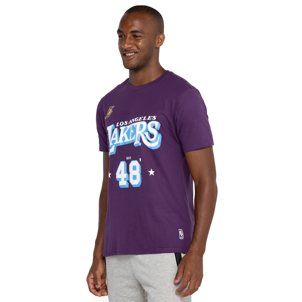 Imagem 1 do produto Camiseta Los Angeles Lakers Masculina NBA Manga Curta Nb439