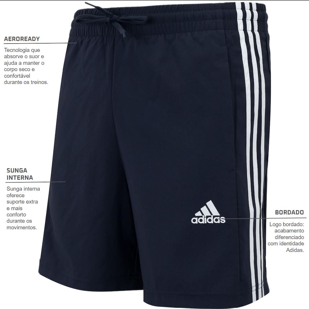 Imagem 2 do produto Bermuda adidas Masculina Chelsea 3 Listras