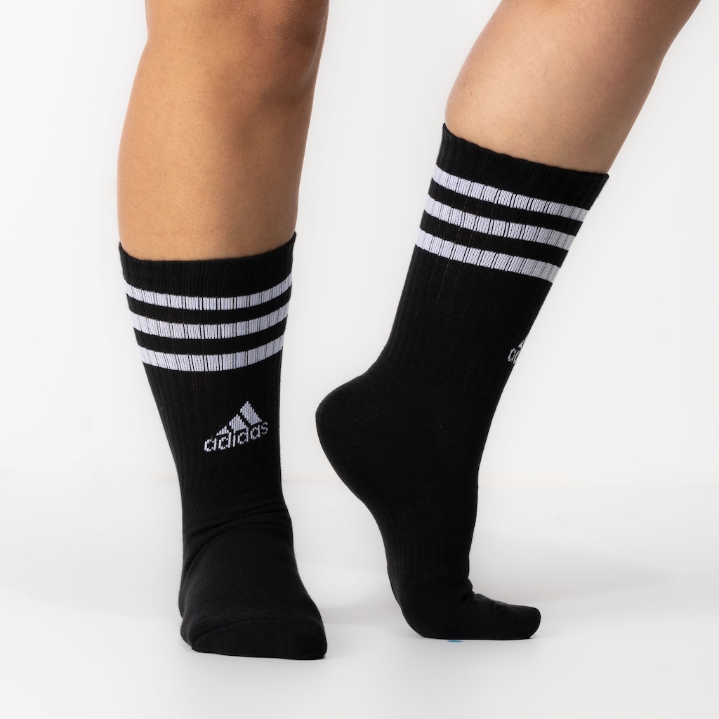 Imagem 4 do produto Kit de Meia Cano Alto Adidas 3 Listras Adulto