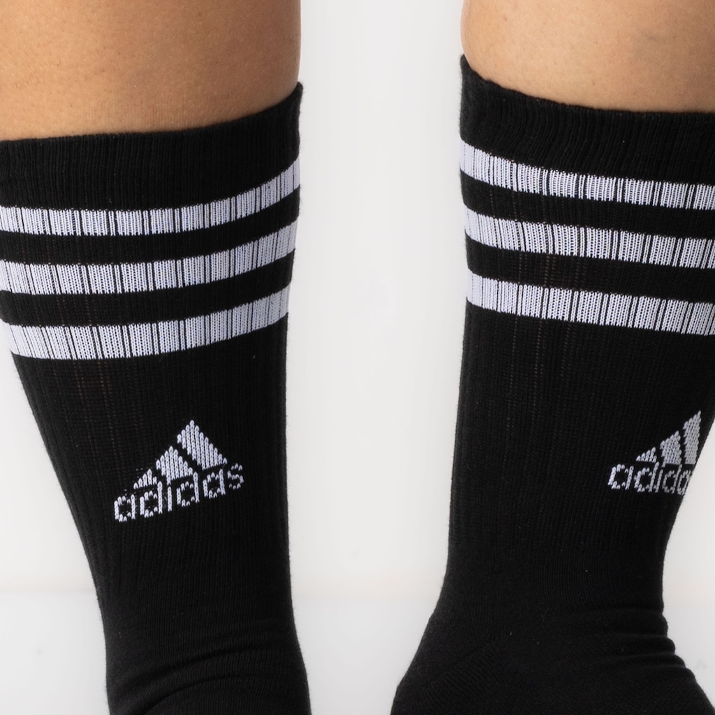 Imagem 5 do produto Kit de Meia Cano Alto Adidas 3 Listras Adulto