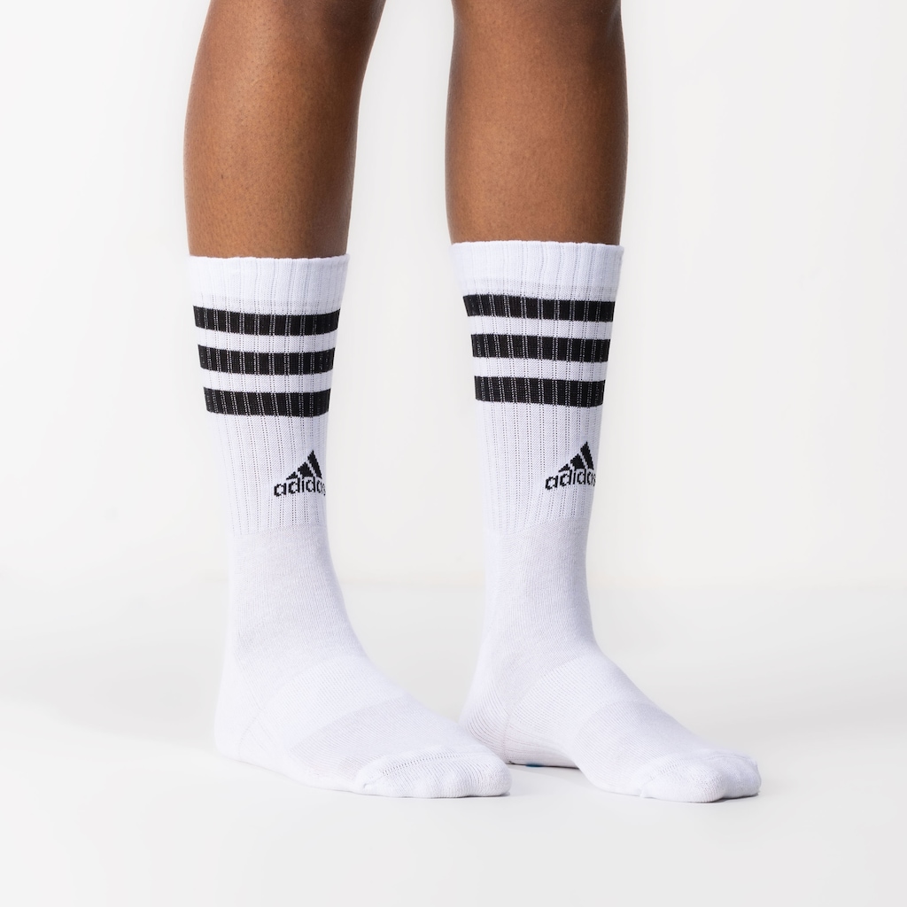 Imagem 2 do produto Kit de Meia Cano Alto Adidas 3 Listras Adulto