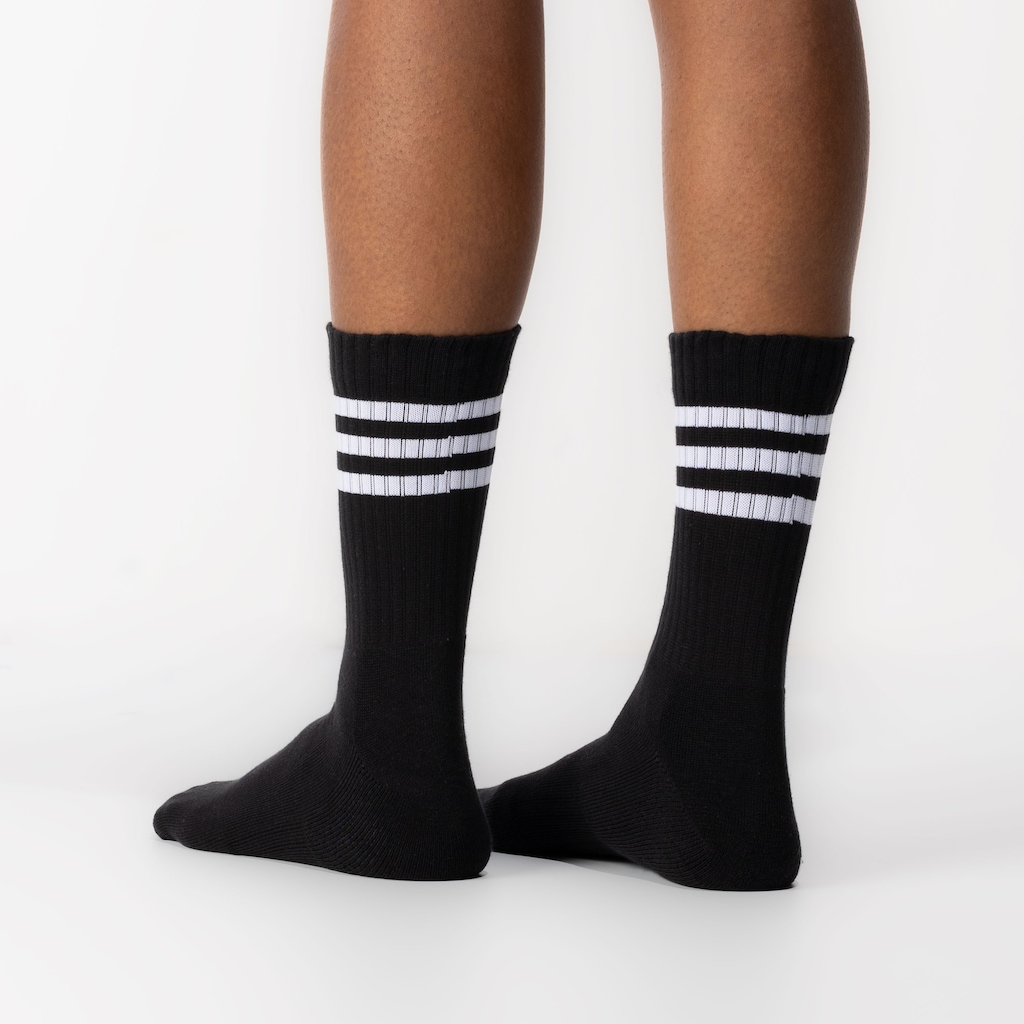 Imagem 5 do produto Kit de Meia Cano Alto Adidas 3 Listras Adulto