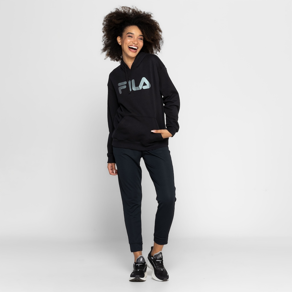 Imagem 3 do produto Blusão Feminino Fila com Capuz Comfort Letter